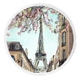 thumbnail image 1 of PKQWTM Street paris concept Round Beach Towel Beach Mats Shawl Blanket Yoga Mat with Tassels Beach Throw Towel, 1 of 1