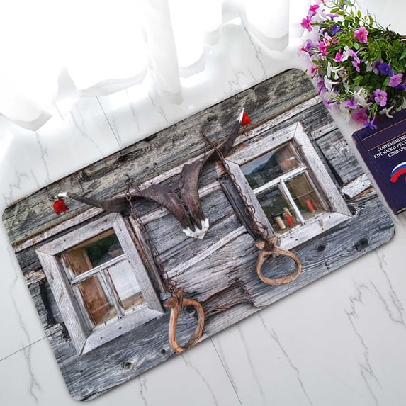 PKQWTM Styled Cowboy Horns Home Decor Floor Mat Area Rug Doormat Size 18x30 Inches