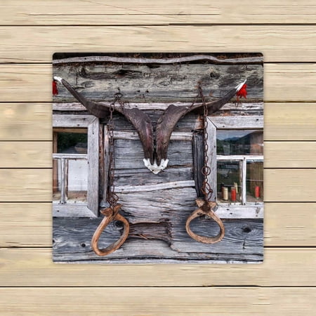 PKQWTM Styled Cowboy Horns Microfiber Bath Towels Bathroom Body Shower Towel Size 13x13 Inches