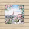 thumbnail image 1 of PKQWTM Summer In Paris Gentle City Landscape Flower Rose Leaf Microfiber Bath Towels Bathroom Body Shower Towel Size 13x13 Inches, 1 of 1
