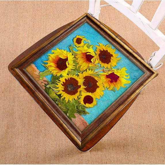 PKQWTM Sunflowers Chair Pads Chair Mat Seat Cushion Chair Cushion Floor Cushion Size 20x20 inches