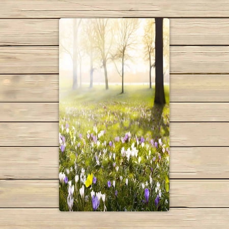 PKQWTM Sunny Spring Microfiber Bath Towels Bathroom Body Shower Towel Size 16x28 Inches
