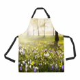 thumbnail image 1 of PKQWTM Sunny Spring Unisex Adjustable Bib Apron with Pockets for Commercial Restaurant and Home Kitchen Use, 1 of 2