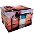 thumbnail image 1 of PKQWTM Sunset Birds at Rebak Island Palm Tree Storage Bag Clear Window Storage Bins Boxes Large Capacity Foldable Stackable Organizer With Steel Metal Frame For Bedding,Clothes,Closets, Bedrooms, 1 of 3