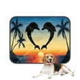 thumbnail image 1 of PKQWTM Sunset Sea Dolphin Tropical Palm Tree Pet Dog Cat Bed Pee Pads Mat Cushion Potty Dogsblankets Crate Bed Kennel 25x30 inch, 1 of 3