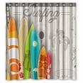 thumbnail image 1 of PKQWTM Surfboards WaterProof Polyester Fabric Shower Curtain Size 66x72 Inches, 1 of 1