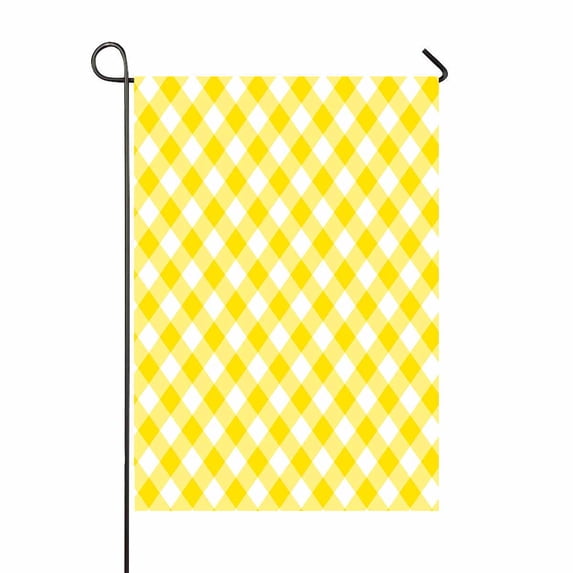 PKQWTM Tablecloth Yellow Diagonal Yard Decor Home Garden Flag Size 12x18 Inches