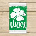 thumbnail image 1 of PKQWTM Talisman Clover The Words Luck Microfiber Bath Towels Bathroom Body Shower Towel Size 16x28 Inches, 1 of 1