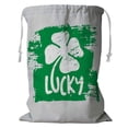 thumbnail image 1 of PKQWTM Talisman Clover The Words Luck Storage Basket Laundry Bag with Drawstring Size 24x32 Inch, 1 of 3