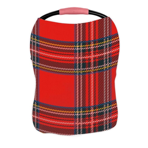 PKQWTM Tartan Plaid Raster Pattern Nursing Cover Baby Breastfeeding Infant Feeding Cover Baby Car Seat Cover