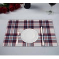 thumbnail image 1 of PKQWTM Tartan checkered british fabric pattern Kitchen Dining Table Mats Placemats Size 12x18 Inches, Set of 2 Pieces, 1 of 2