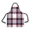 thumbnail image 1 of PKQWTM Tartan checkered british fabric pattern Unisex Adjustable Bib Apron with Pockets for Commercial Restaurant and Home Kitchen Use, 1 of 2