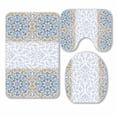 thumbnail image 1 of PKQWTM Template frame 3 Piece Bathroom Rugs Set Bath Rug Contour Mat and Toilet Lid Cover, 1 of 2