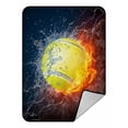 thumbnail image 1 of PKQWTM Tennis Ball In Fire And Water Blanket Crystal Velvet Throw Bed Blanket 58x80 inches, 1 of 1