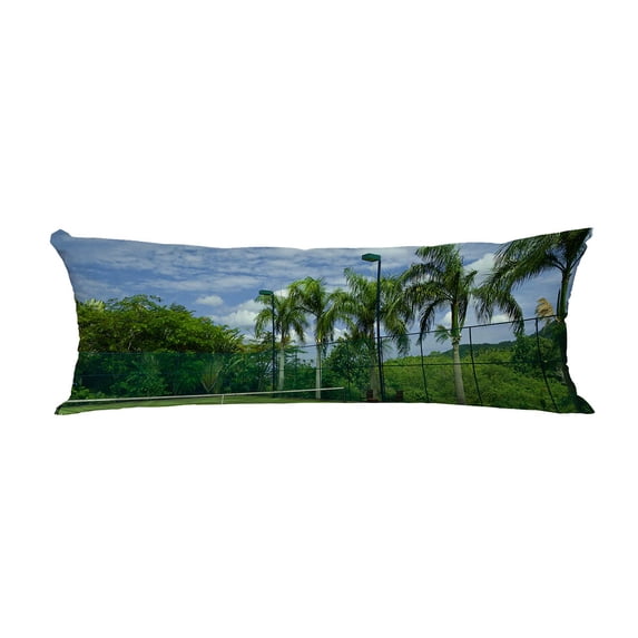 PKQWTM Tennis Grass Court Long Body Pillow Case Cover Pillow Cushion Size 20x60 Inches
