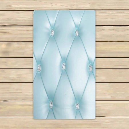 PKQWTM Texture Turquoise Aqua Blue Sofa Microfiber Bath Towels Bathroom Body Shower Towel Size 16x28 Inches