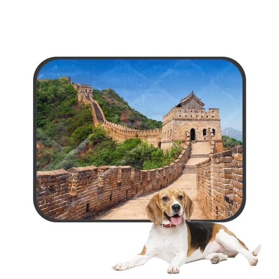 PKQWTM The Great Wall Pet Dog Cat Bed Pee Pads Mat Cushion Potty Dogsblankets Crate Bed Kennel 14x18 inch