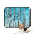 thumbnail image 1 of PKQWTM The Slender Trunks of Birch Tree Blue Sky Forest Pet Dog Cat Bed Pee Pads Mat Cushion Potty Dogsblankets Crate Bed Kennel 14x18 inch, 1 of 3