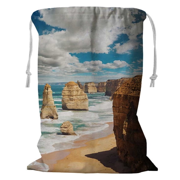 PKQWTM The Twelve Apostles Storage Basket Laundry Bag with Drawstring Size 18x24 Inch