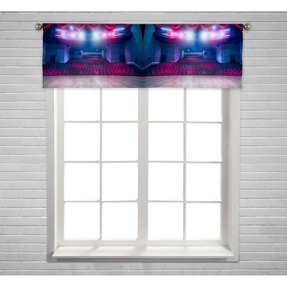 PKQWTM Theater Curtain Stage Dramatic Lighting Window Curtain Valance Rod Pocket 54x18 inch