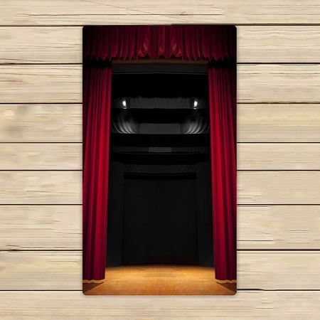 PKQWTM Theater Stage Microfiber Bath Towels Bathroom Body Shower Towel Size 16x28 Inches