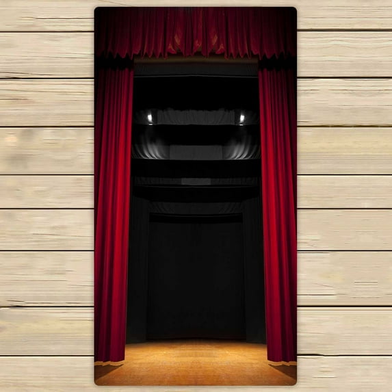 PKQWTM Theater Stage Microfiber Bath Towels Bathroom Body Shower Towel Size 30x56 Inches