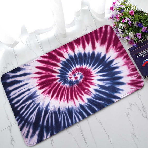 PKQWTM Tie Dye Abstract Patterns Home Decor Floor Mat Area Rug Doormat Size 18x30 Inches