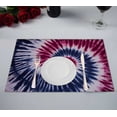 thumbnail image 1 of PKQWTM Tie Dye Abstract Patterns Kitchen Dining Table Mats Placemats Size 12x18 Inches, Set of 2 Pieces, 1 of 2