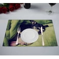 thumbnail image 1 of PKQWTM Tiny Chihuahua Bunny Animal Toy Blanket Kitchen Dining Table Mats Placemats Size 12x18 Inches, Set of 2 Pieces, 1 of 2