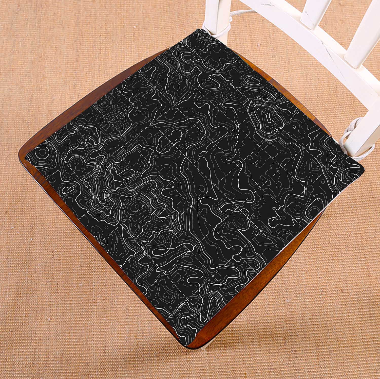 Topography Seating PKQWTM Topographic Map Topo Contour Map Chair Pads Chair Mat Seat ...