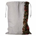 thumbnail image 1 of PKQWTM Traditional Christmas Tree White Brick Wall Storage Basket Laundry Bag with Drawstring Size 18x24 Inch, 1 of 3