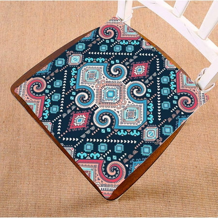PKQWTM Tribal vintage ethnic Chair Pads Chair Mat Seat Cushion Chair Cushion Floor Cushion Size 20x20 inches