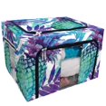 thumbnail image 1 of PKQWTM Tropical Fruit Vintage Pineapples Storage Bag Clear Window Storage Bins Boxes Large Capacity Foldable Stackable Organizer With Steel Metal Frame For Bedding,Clothes,Closets, Bedrooms, 1 of 3
