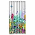 thumbnail image 1 of PKQWTM Tropical Leaves Flowers Butterfly Summer Floral WaterProof Polyester Fabric Shower Curtain Size 36x72 Inches, 1 of 1