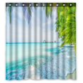 thumbnail image 1 of PKQWTM Tropical Maldives Island Beach Sea Sky WaterProof Polyester Fabric Shower Curtain Size 66x72 Inches, 1 of 1