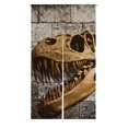 thumbnail image 1 of PKQWTM Tyrannosaurus Rex skeleton in stone wall Door Curtain Window Cover Home Decor Hanging Curtain Size 85x150 CM, 1 of 1