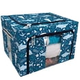 thumbnail image 1 of PKQWTM Underwater Cute Sharks Storage Bag Clear Window Storage Bins Boxes Large Capacity Foldable Stackable Organizer With Steel Metal Frame For Bedding,Clothes,Closets, Bedrooms, 1 of 3