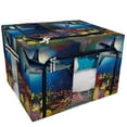 thumbnail image 1 of PKQWTM Underwater Shark Tropical Fish Storage Bag Clear Window Storage Bins Boxes Large Capacity Foldable Stackable Organizer With Steel Metal Frame For Bedding,Clothes,Closets, Bedrooms, 1 of 3