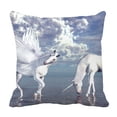 thumbnail image 1 of PKQWTM Unicorn And Pegasus Bed Decor Pillow Cases Zippered Cushion Cover Size 16x16 Inches, 1 of 1