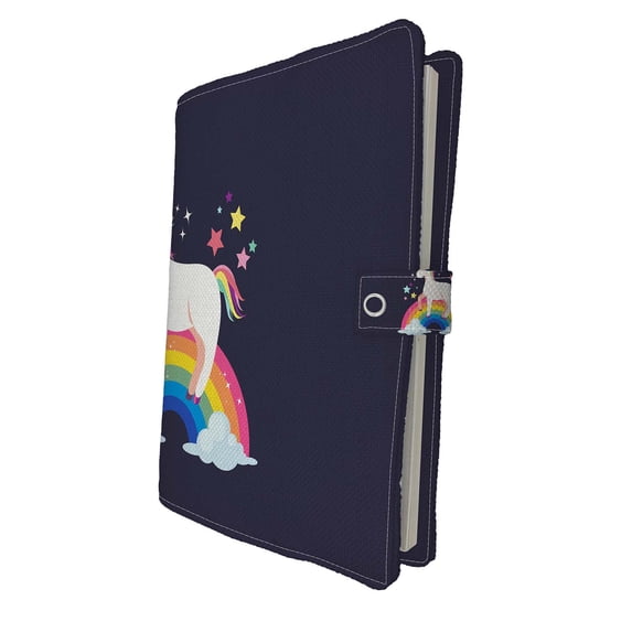 PKQWTM Unicorn And Rainbow Book Cover Book Protector Book Sleeve Book Pouch Book Bag 6x9 inch