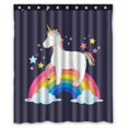 thumbnail image 1 of PKQWTM Unicorn And Rainbow WaterProof Polyester Fabric Shower Curtain Size 60x72 Inches, 1 of 1