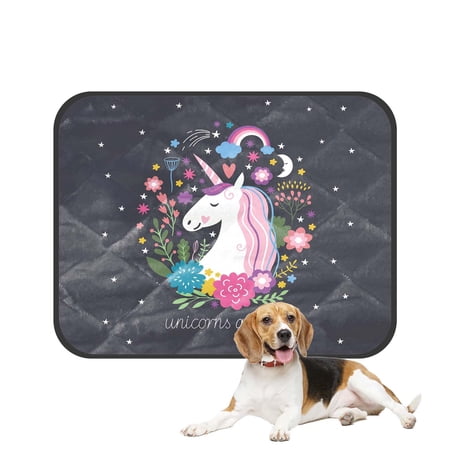 PKQWTM Unicorn Are Real Pet Dog Cat Bed Pee Pads Mat Cushion Potty Dogsblankets Crate Bed Kennel 14x18 inch
