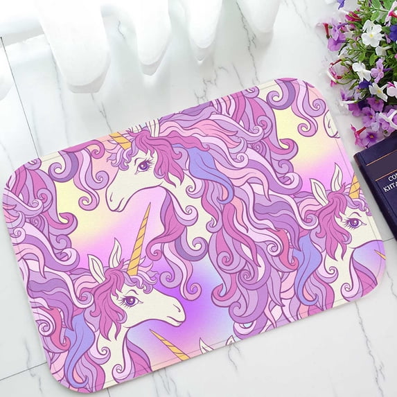 PKQWTM Unicorn Home Decor Floor Mat Area Rug Doormat Size 15.7x23.6 Inches
