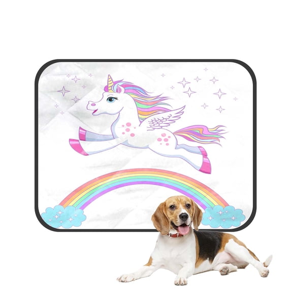 PKQWTM Unicorn Magic Fantasy Horse Pet Dog Cat Bed Pee Pads Mat Cushion Potty Dogsblankets Crate Bed Kennel 25x30 inch