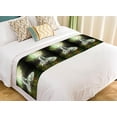 thumbnail image 1 of PKQWTM Unicorn Mother Foal Magical Forest Cavern Flowers Bed Runner Bedroom Bedding Decor Bedding Scarf Size 20x95 inches, 1 of 1
