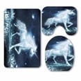 thumbnail image 1 of PKQWTM Unicorn Running Through Crystal Field 3 Piece Bathroom Rugs Set Bath Rug Contour Mat and Toilet Lid Cover, 1 of 2