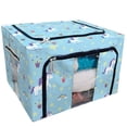 thumbnail image 1 of PKQWTM Unicorn Storage Bag Clear Window Storage Bins Boxes Large Capacity Foldable Stackable Organizer With Steel Metal Frame For Bedding,Clothes,Closets, Bedrooms, 1 of 3