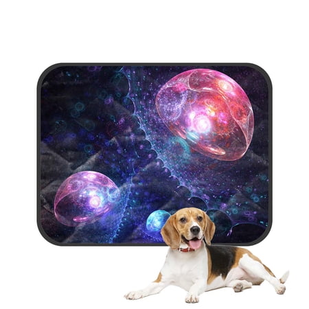 PKQWTM Universe Galaxy Space Underwater Jellyfish Pet Dog Cat Bed Pee Pads Mat Cushion Potty Dogsblankets Crate Bed Kennel 36x48 inch