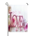 thumbnail image 1 of PKQWTM Valentine Day Letters Love Flowers Old Vintage Wooden Yard Decor Home Garden Flag Size 28x40 Inches, 1 of 1