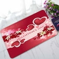thumbnail image 1 of PKQWTM Valentine'S Day Card With Beautiful Flowers Home Decor Floor Mat Area Rug Doormat Size 18x30 Inches, 1 of 1